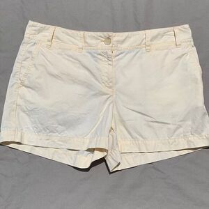Loft cotton chinos shorts Cream Yellow size 12‎